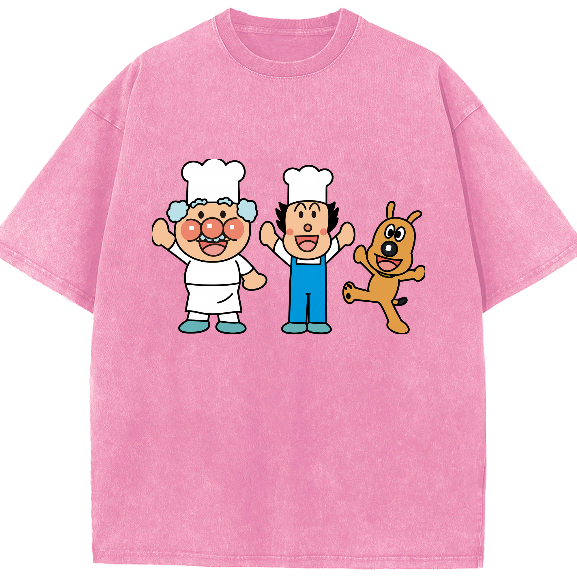 （画像用） アンパンマン Anpanman 綿100% ヴィンテージ風 半袖Tシャツ（フロントプリント）